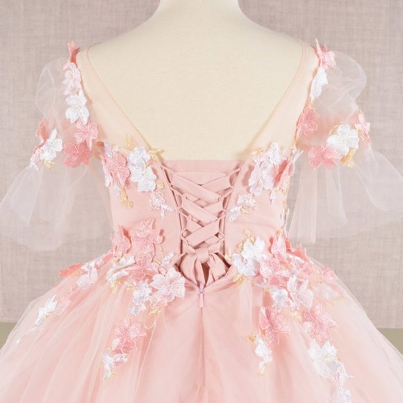 NEW DRESS FOR FORMAL OCCASIONS EMBROIDERED WITH FLORAL LACE FOR KIDS GL GK107 - Picture 9 of 12
